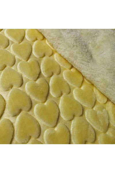 Golden بطانية أطفال على شكل قلب أصفر