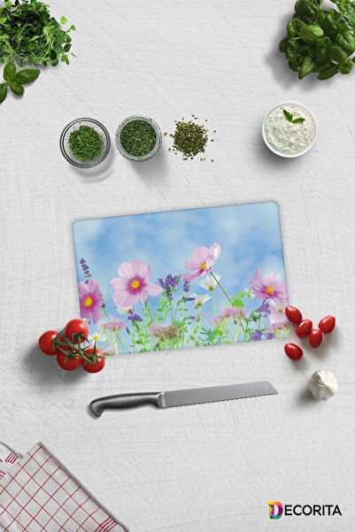 Decorita نمط البنفسج |   لوح تقطيع الزجاج - لوح تقطيع الزجاج |   20 سم × 30 سم