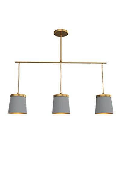 NOONLUX DESIGN&LIGHTING Avize Sarkıt 3 Lü Sıvama Hagen-ultimate Gri; Mutfak, Yemek Odası, Salon, Cafe,otel