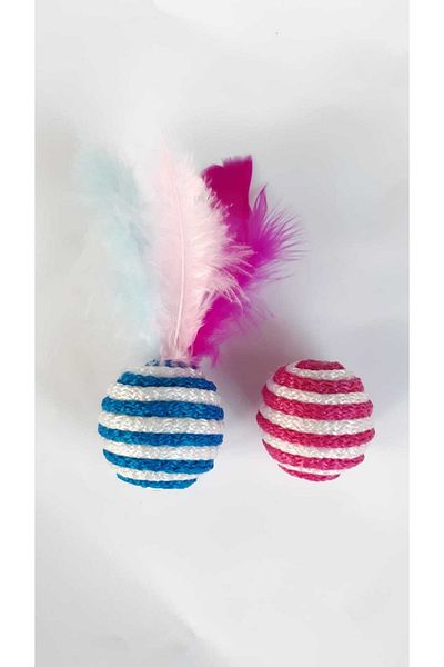 Be Cat Cat Play Ball Rope Wrap Set of 2