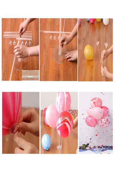 LOTUS PARTY Rainbow Concept 7 Year Old Birthday Set Figure - King Crown Foil Balloon 7-Piece Balloon Stand + Balloon + Text