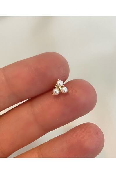 emy by emel luxury silver jewelry Inci Trio Piercing Altın Kaplama 925 Ayar G...