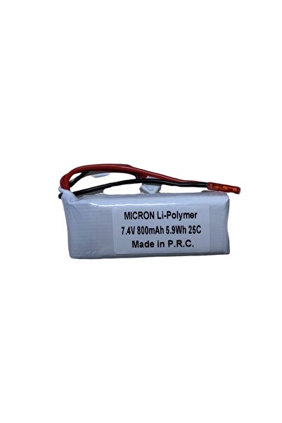 Micron 7.4v 800mah 25c Lipo Batarya Pil, Drone, Rc Araba, Oyuncak Tekne , Hel...