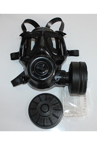 MKE Sr10 Tam Yüz Askeri Iş Güvenliği Gaz Maskesi - 2 Adet Kbrn D12 Filtre Nbc Koruma