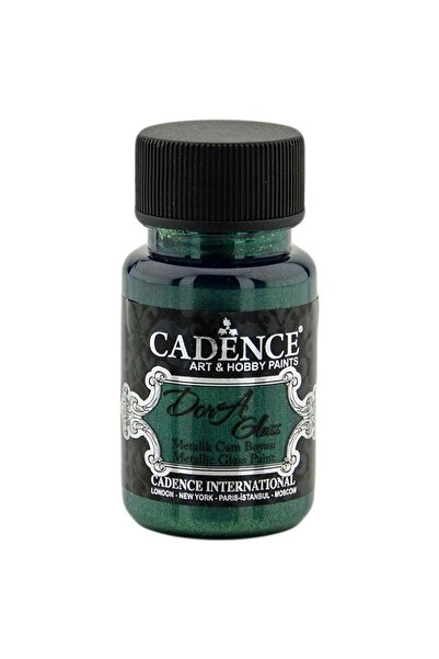 Cadence Dora Glass Metalik Cam Ve Porselen Boyası 50ml 3141 Zümrüt Yeşil
