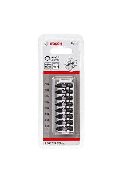 Bosch Impact Control Serisi Vidalama Ucu 8'li Ph2 *25mm - 2608522324