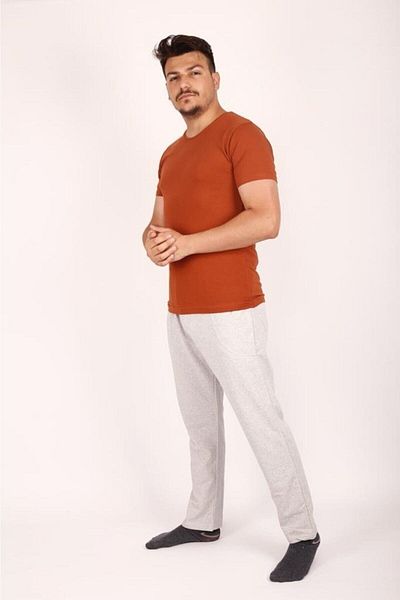 FATELLA Men's 3 Thread Combed Cotton Seasonal Straight Leg Solid Color Basic Relaxed Fit School High School Tracksuit Bottom