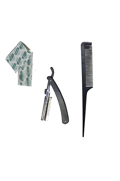 Alsun Set de 2 aparate de ras pentru barbă și pieptene pentru frizer