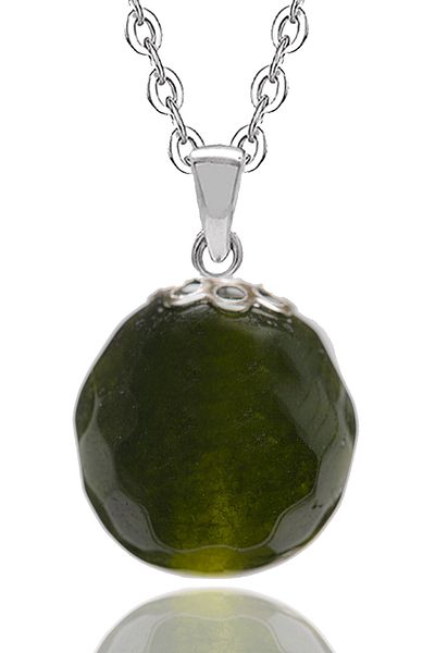 Tesbih Atölyesi Certified Faceted Green Quartz Natural Stone Necklace