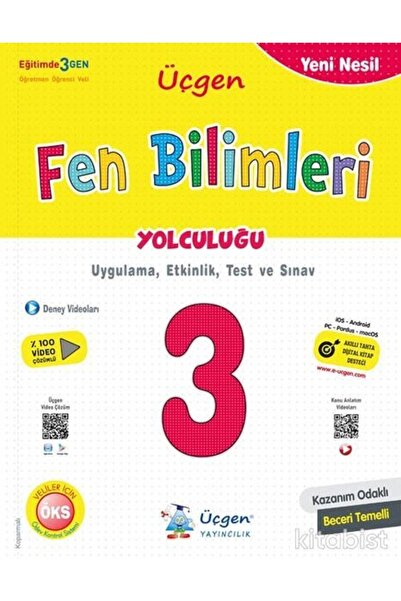 Üçgen Yayıncılık Üçgen 3 Sınıf Fen Bilimleri Yolculuğu Yeni Nesil Soru Bankası