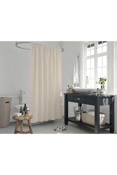 Zethome Κουρτίνα Μπάνιου Κρέμα Μονόφυλλο 240x200 Κουρτίνα Ντους