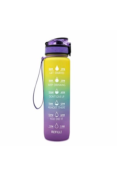 Canderel Motivational Water Bottle 1000 ml Mixed Color