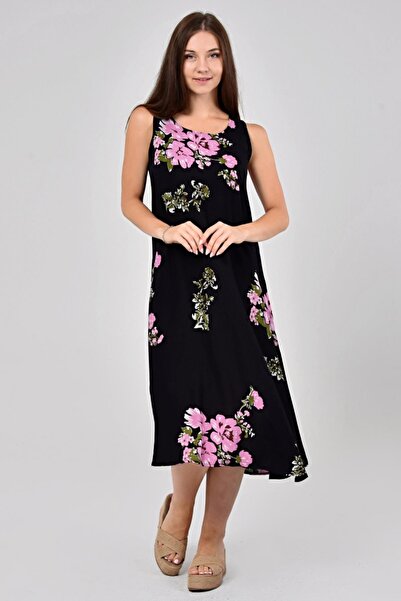 LİKAPA Καλοκαιρινό φόρεμα με λουράκι βισκόζης - 2691