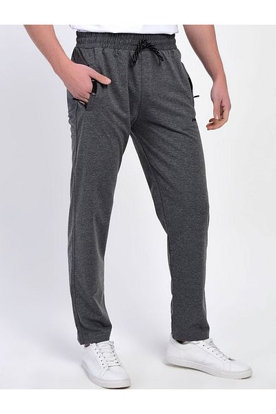 DYNAMO Ανδρικό Φούτερ Anthracite Plus Size με τσέπες με φερμουάρ 101-d-bb