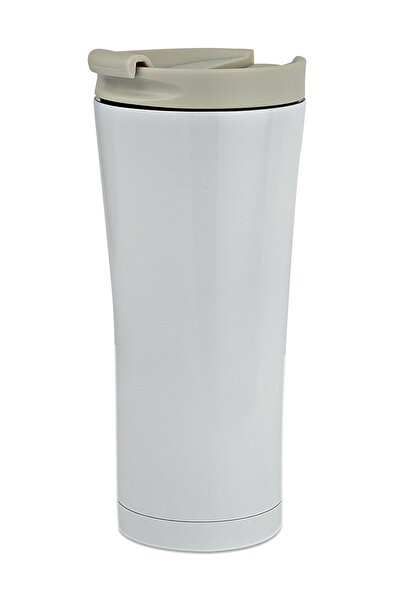 Verahed Ergonomik Çift Katman Sızdırmaz Vakumlu 500ml Beyaz 304 Paslanmaz Çel...