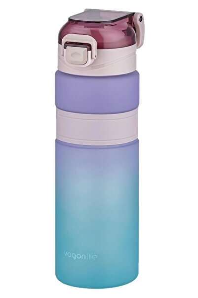 Vagonlife Çift Renk 800ml Kaydırmaz Silikon Gövde Rahat Içim-pipetsiz- Motiva...