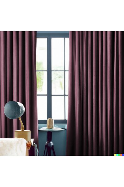 MebelPort Curtain Blackout Curtain 100% Luxury Blackout Dark Powder Double Sided