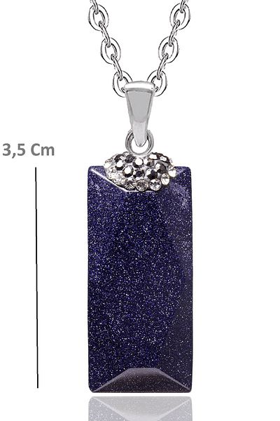 Tesbih Atölyesi Certified Zircon Stone Blue Star Stone Natural Stone Necklace