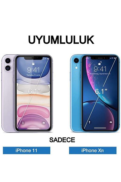 USIDE [2 Pieces] iPhone 11 & iPhone Xr Compatible Hd Full Covering Screen Protector Tempered Glass 5D Full Protection