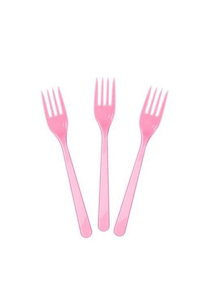 party mix 25 Pieces Pink Plastic Fork
