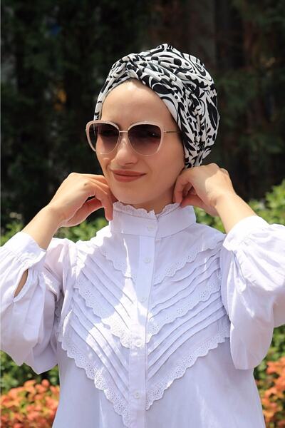 Genel Markalar (tesettür Şal Bone) Çilek Desenli Hazır Olmayan Dolama Bone (tesettür Şal Bone)