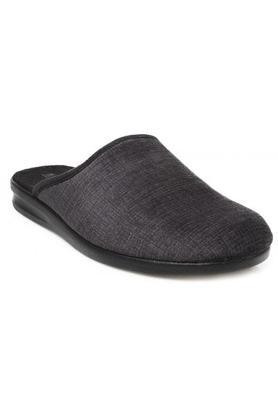 Muya 32802 Robin Closed Front House Slippers Μαύρες ανδρικές παντόφλες