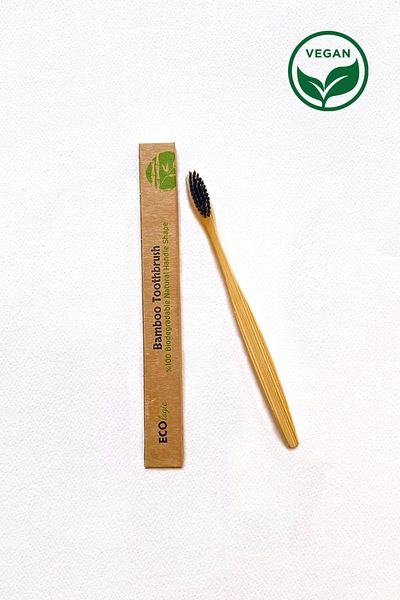 Wonwood Vegan Bamboo Toothbrush 100% Bio-soluble Natural Handle