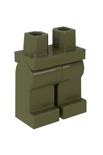 LEGO Original Accessory Custom Minifigure Minifigure Legs Leg Single Color Army Green Pants 1 Piece