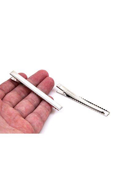 yfhobi 10 Adet - 7.5 Cm Nikel Kaplama Maşa Toka, Pens Toka, Timsah Toka, Saç Tokası, 1.kalite, Yerli Üretim