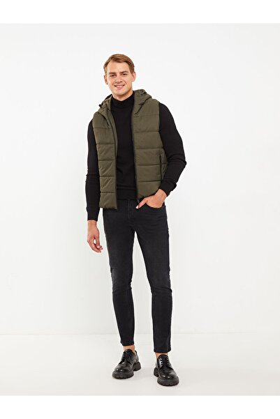 LC Waikiki Чоловічий надувний жилет з капюшоном стандартної форми