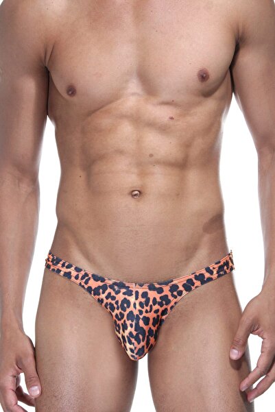Erkek Leopar Desenli Slip Iç Giyim