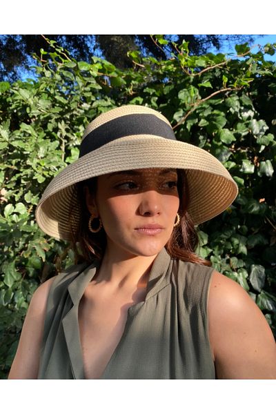 laviyonsa Bell Model Straw Fedora Hat