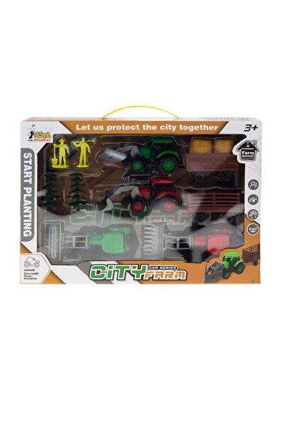 Asya Traktörlü Çiftlik Seti Kutulu 7756s-306ab 4887
