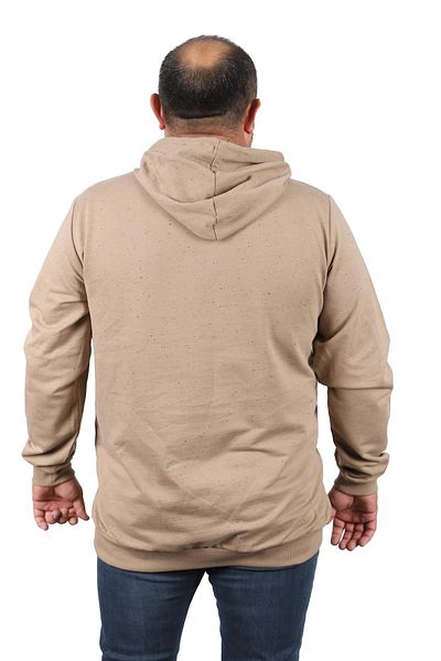 Starbattal Μεγάλο μέγεθος Basic Hooded Sweat 22705-μπεζ
