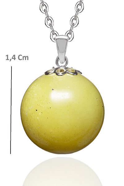 Tesbih Atölyesi Certified Yellow Quartz Natural Stone Necklace