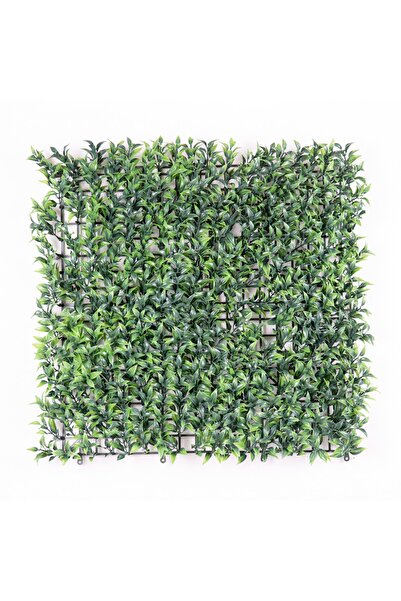 Herdekora Yapay Çay Bitkisi Tabaka Yeşil 50x50 Cm. Uv Korumalı - Dış Mekan Uy...