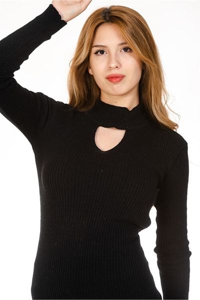 Dier Moda Pulover de damă triunghi decoltat cu model tricotaj