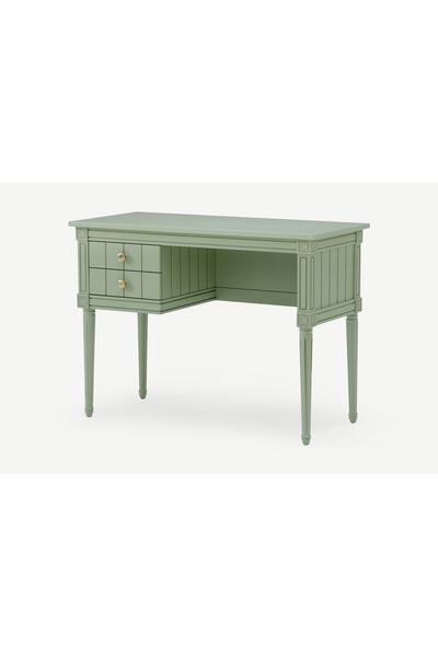 Romano Dizayn Vintage Ahşap Çalışma Masası Rmn 5305, Yeşil