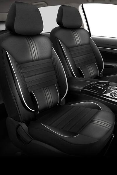 TROBUS Fiat Linea 2007 Ve Sonrası Prestij Serisi Beyaz Desenli Koltık Kılıfı ...