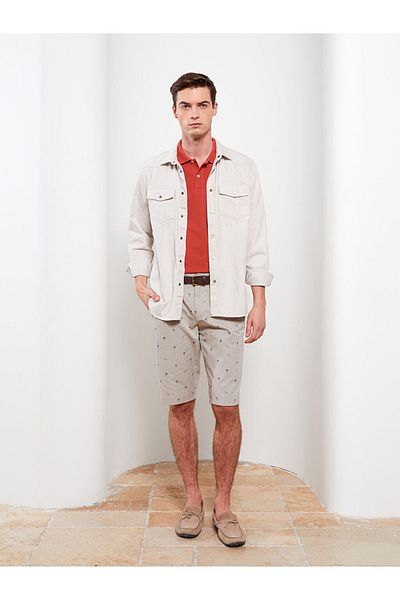 LC Waikiki Standard Fit Men's Shorts with Belt