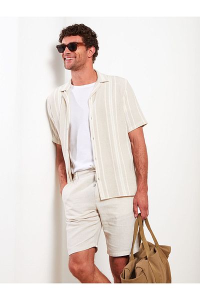 LC Waikiki Men's Slim Fit Shorts - Tie Detailed