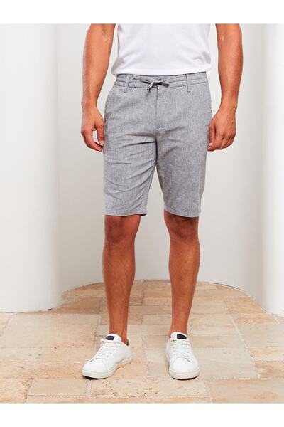 LC Waikiki Lněné pánské šortky se standardním vzorem