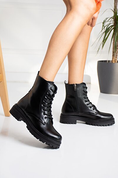 Trendpink Μαύρα καθημερινά γυναικεία μποτάκια