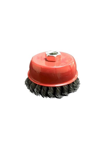 NALBUR BABA Twisted Bowl Twisted Wire Brush 100 Mm
