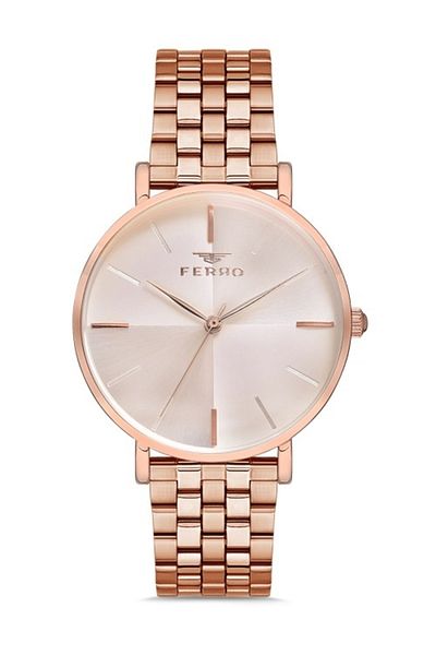 FERRO Rose Steel Cord 34 Mm Women's Wristwatch F21016a-c4 F21016a-c4