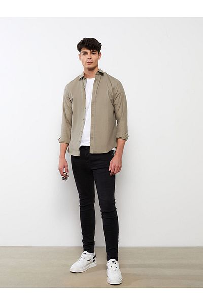 LC Waikiki Ανδρικό πουκάμισο Gabardine - Slim Fit, μακρυμάνικο