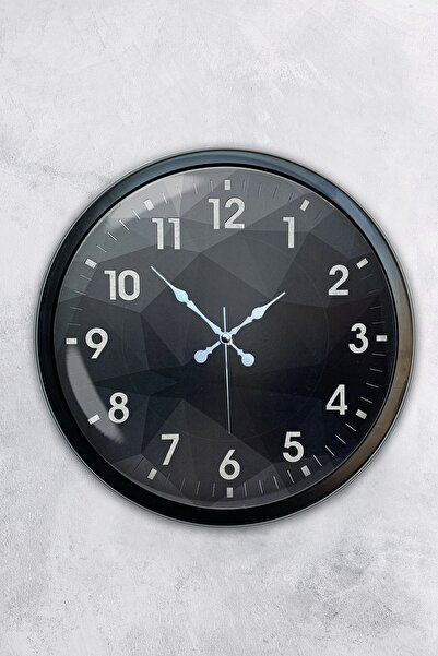 AİB STORE Διακοσμητικό Δώρο 40 εκ. Μαύρο Μεταλλικό Ρολόι Τοίχου Μοντέρνας Σχε...
