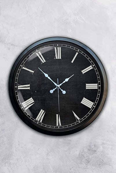 AİB STORE Δώρο 40 εκ. Μαύρο Μεταλλικό Φυσικό Ρολόι Τοίχου
