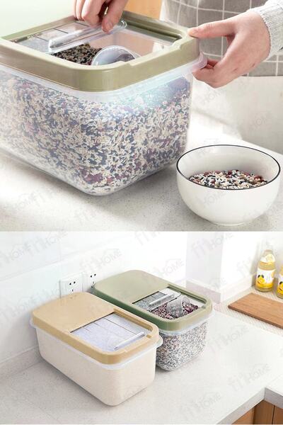 fitfiyat Multibox 7.5 Liter Sliding Lid Multi-Purpose Tablet Detergent Food Storage Container 3 Pieces!