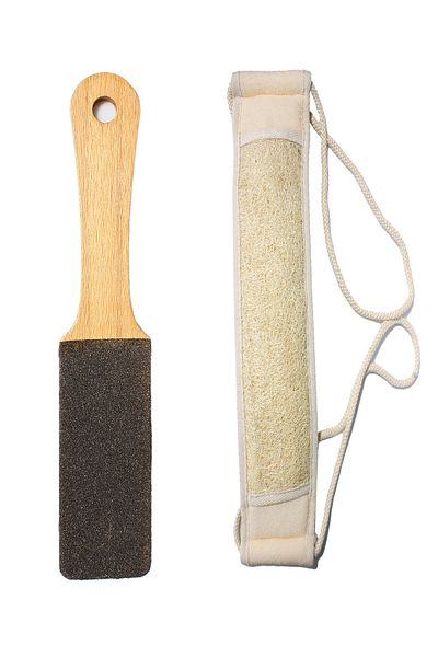 Layes Long Loofah Pumpkin Back Scrub Natural Pumpkin Fiber And Foot Callus Remover Rasp